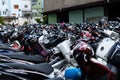 Motorbike parking in Ho Chi Minh City, Vietnam