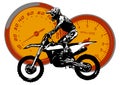 Motorbike rider, abstract vector silhouette. Road motorcycle racing