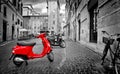 Motorbike in Rome Royalty Free Stock Photo