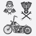 motorbike,skull,engine and pistons