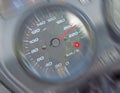 Motorbike speedometer close with blur motion