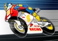 Motorbike sports racing embroidery applique