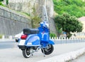 Motorbike standing on the street of Montenegro