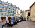 Motorbike street parking Paris France.Streetstyle.