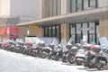 Motorbike street parking Rome Italy