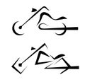 Motorbike symbol, tattoo Royalty Free Stock Photo