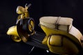 Motorbike toy yellow isolated Royalty Free Stock Photo