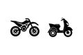 MotorBike vector silhouette art illustration bundle Royalty Free Stock Photo