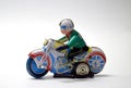 Motorbike vintage toy close up