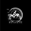 Motorbiker icon, motorcycle biker emblem, speed rider sign, motorcycling logo template. Vector illustration. Royalty Free Stock Photo