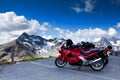 Motorbikes on mountain. Royalty Free Stock Photo