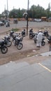 Motorbikes parking on 16th July 2020 solapur road