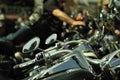 Motorbikes in a row Royalty Free Stock Photo