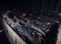 Motorbikes on the Thistlegorm ship wreck underwater