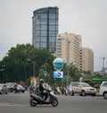 Motorbikes traffic on the street in Saigon
