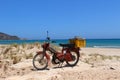 Motorbiking around the Beaches in Cap Bon, Tunisia Royalty Free Stock Photo
