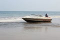 A motorboat that is not being used. Royalty Free Stock Photo