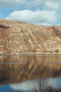 A motorboat sailing on a lake in Scotland