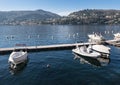 Motorboats in Como, Italy Royalty Free Stock Photo