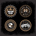 Motorclub labels set Royalty Free Stock Photo