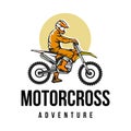 Motorcross logo design vector template