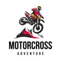 Motorcross logo design vector template