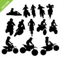 Motorcross silhouettes vector