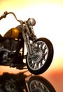 Motorcycle on abstract background