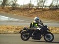 Motorcycle at ADAC driving safety aquaplaning training