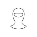 Motorcycle balaclava line outline icon