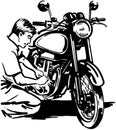 Motorcycle Bike cartoon Vector Clipart