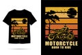 Motorcycle born to ride silhouette t shirt design Royalty Free Stock Photo