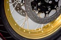 Motorcycle brake disc Royalty Free Stock Photo