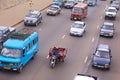 Motorcycle Cargo Rickshaw in Accra Traffic