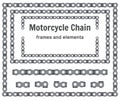 Motorcycle chain frames and elements set