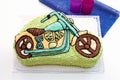 Motorcycle (child) cake Royalty Free Stock Photo