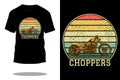 Motorcycle choppers retro t shirt design
