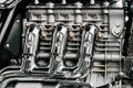 Motorcycle Chrome Engine Block Royalty Free Stock Photo