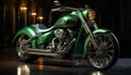Motorcycle chrome shines, reflecting elegance, speed, and modern transportation generated by AI