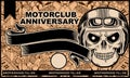 Motorcycle club anniversary poster illustration