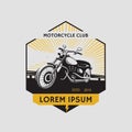 Motorcycle club label. Motorcycle symbol. Motocycle icon Royalty Free Stock Photo