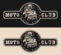 Motorcycle club vintage monochrome badge Royalty Free Stock Photo