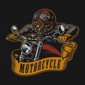 Motorcycle colorful vintage logotype