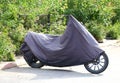 Motorcycle covered with a cover