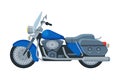 Motorcycle Cruiser, Motor Bike Vehicle, Side View Flat Vector Illustration Royalty Free Stock Photo