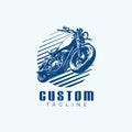Motorcycle Custom Logo Design Vector Illustration Template Idea
