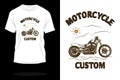 Motorcycle custom retro t shirt design