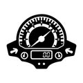 Motorcycle Dashboard Displaying Speed and Other Important Information Royalty Free Stock Photo