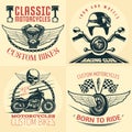 Motorcycle Detailed Emblem Set