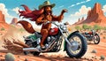 motorcycle dirt bike cycle long hair biker red irish setter dog puppy Royalty Free Stock Photo